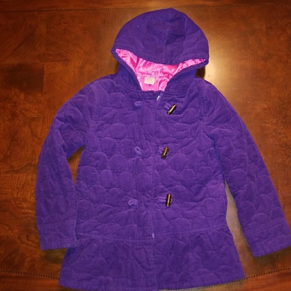Girls Gymboree quilted purple jacket